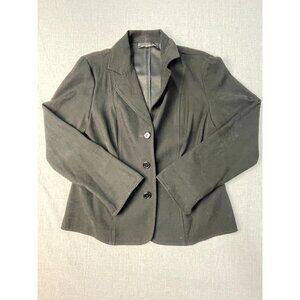 Briggs New York Women's Medium Three Button Black Long Sleeve Coat Used